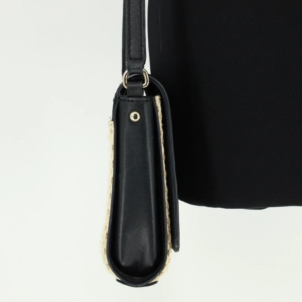 Kate Spade Holly Street Straw Rubie Leather Handbag‎ Crossbody Magnetic closure